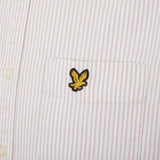 Lyle & Scott - Mens Stripe Oxford Shirt - Pink Grapefruit/ White LW2214VT Y152 - Wildvine Clothing, Spalding, Lincolnshire