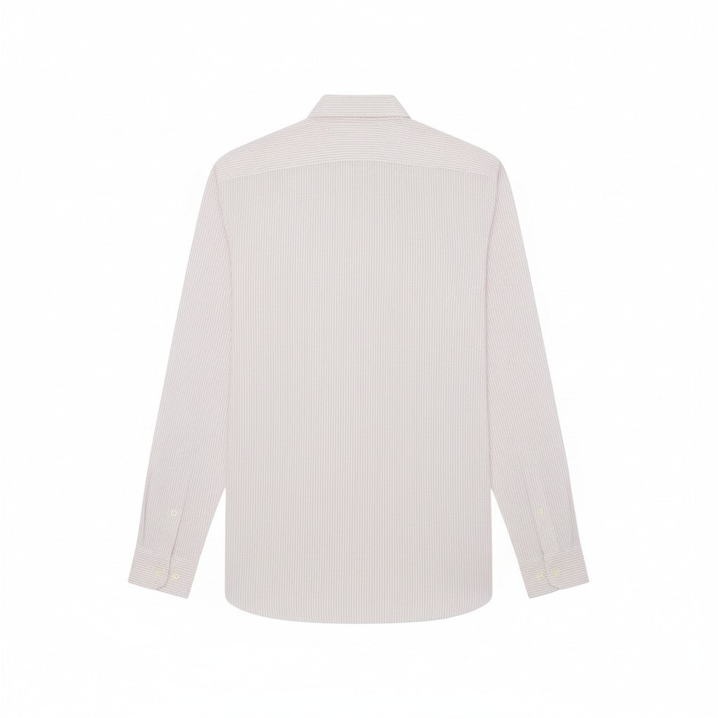 Lyle & Scott - Mens Stripe Oxford Shirt - Pink Grapefruit/ White LW2214VT Y152 - Wildvine Clothing, Spalding, Lincolnshire