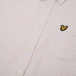 Lyle & Scott - Mens Stripe Oxford Shirt - Pink Grapefruit/ White LW2214VT Y152 - Wildvine Clothing, Spalding, Lincolnshire