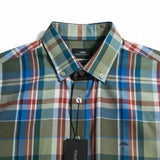 Fynch-Hatton - Mens Shirt - Modern Check - Vibrant Blue - 1/2 sleeve 622 - Wildvine Clothing, Spalding, Lincolnshire