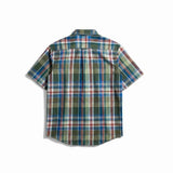 Fynch-Hatton - Mens Shirt - Modern Check - Vibrant Blue - 1/2 sleeve 622 - Wildvine Clothing, Spalding, Lincolnshire