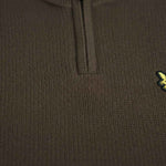 Lyle & Scott - Mens Cotton Merino Quarter Zip Jumper - Espresso X863 - Wildvine Clothing, Spalding, Lincolnshire