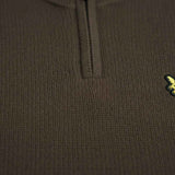 Lyle & Scott - Mens Cotton Merino Quarter Zip Jumper - Espresso X863 - Wildvine Clothing, Spalding, Lincolnshire