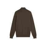 Lyle & Scott - Mens Cotton Merino Quarter Zip Jumper - Espresso X863 - Wildvine Clothing, Spalding, Lincolnshire