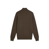 Lyle & Scott - Mens Cotton Merino Quarter Zip Jumper - Espresso X863 - Wildvine Clothing, Spalding, Lincolnshire