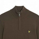 Lyle & Scott - Mens Cotton Merino Quarter Zip Jumper - Espresso X863 - Wildvine Clothing, Spalding, Lincolnshire