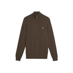 Lyle & Scott - Mens Cotton Merino Quarter Zip Jumper - Espresso X863 - Wildvine Clothing, Spalding, Lincolnshire