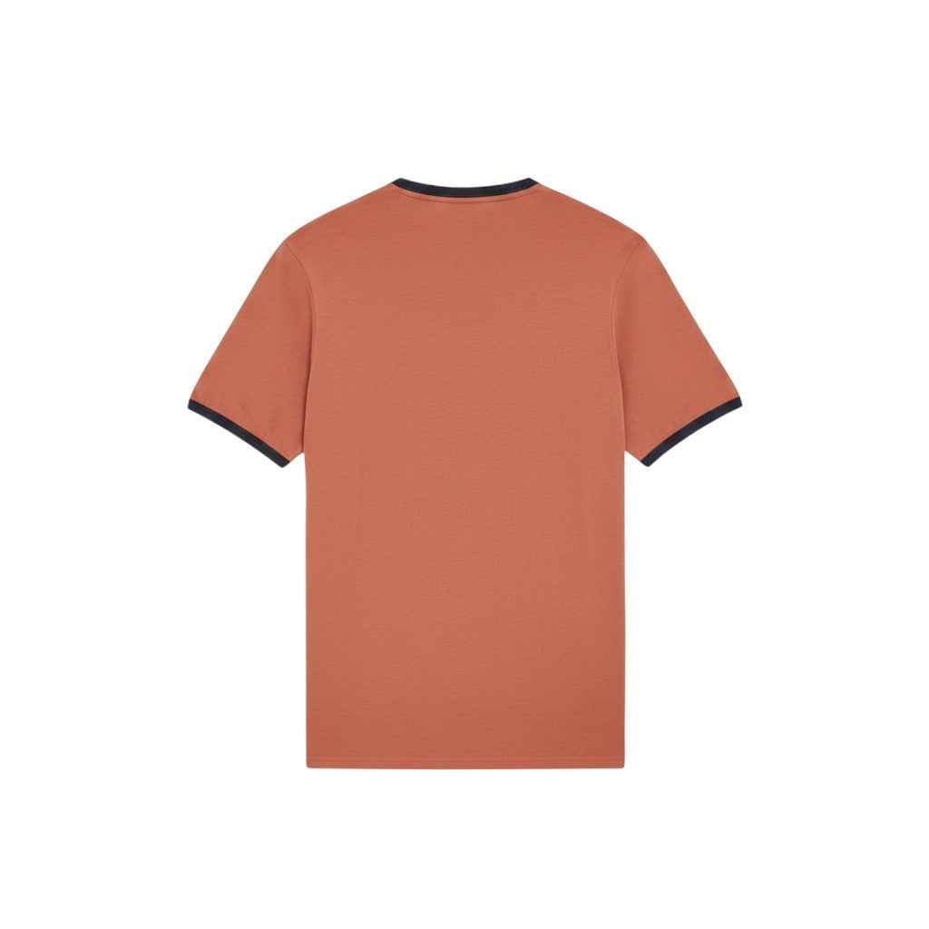 Lyle & Scott - Mens Ringer T-shirt - Brick/ Dark Navy X940 - Wildvine Clothing, Spalding, Lincolnshire
