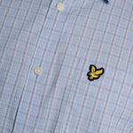Lyle & Scott - Mens Short Sleeve Grid Check Shirt - Chalk Blue - W444 SW2415V - Wildvine Clothing, Spalding, Lincolnshire