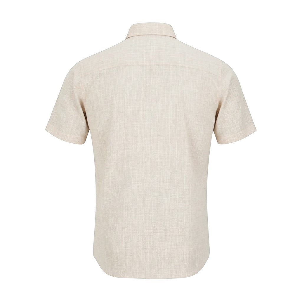 DG's Drifter Mens - Regular Short Sleeve Casual Shirt - Giovanni - Stone - 14501SS 92 - Wildvine Clothing, Spalding, Lincolnshire