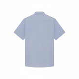 Lyle & Scott - Mens Short Sleeve Grid Check Shirt - Chalk Blue - W444 SW2415V - Wildvine Clothing, Spalding, Lincolnshire