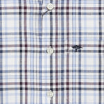 Fynch-Hatton Men's Regular Short Sleeve Casual Shirt - Slub Check– Aubergine - Wildvine Clothing, Spalding, Lincolnshire