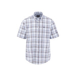 Fynch-Hatton Men's Regular Short Sleeve Casual Shirt - Slub Check– Aubergine - Wildvine Clothing, Spalding, Lincolnshire