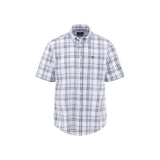 Fynch-Hatton Men's Regular Short Sleeve Casual Shirt - Slub Check– Aubergine - Wildvine Clothing, Spalding, Lincolnshire
