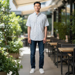 Fynch-Hatton Men's Regular Short Sleeve Casual Shirt - Summer Slub – New Breeze - Wildvine Clothing, Spalding, Lincolnshire
