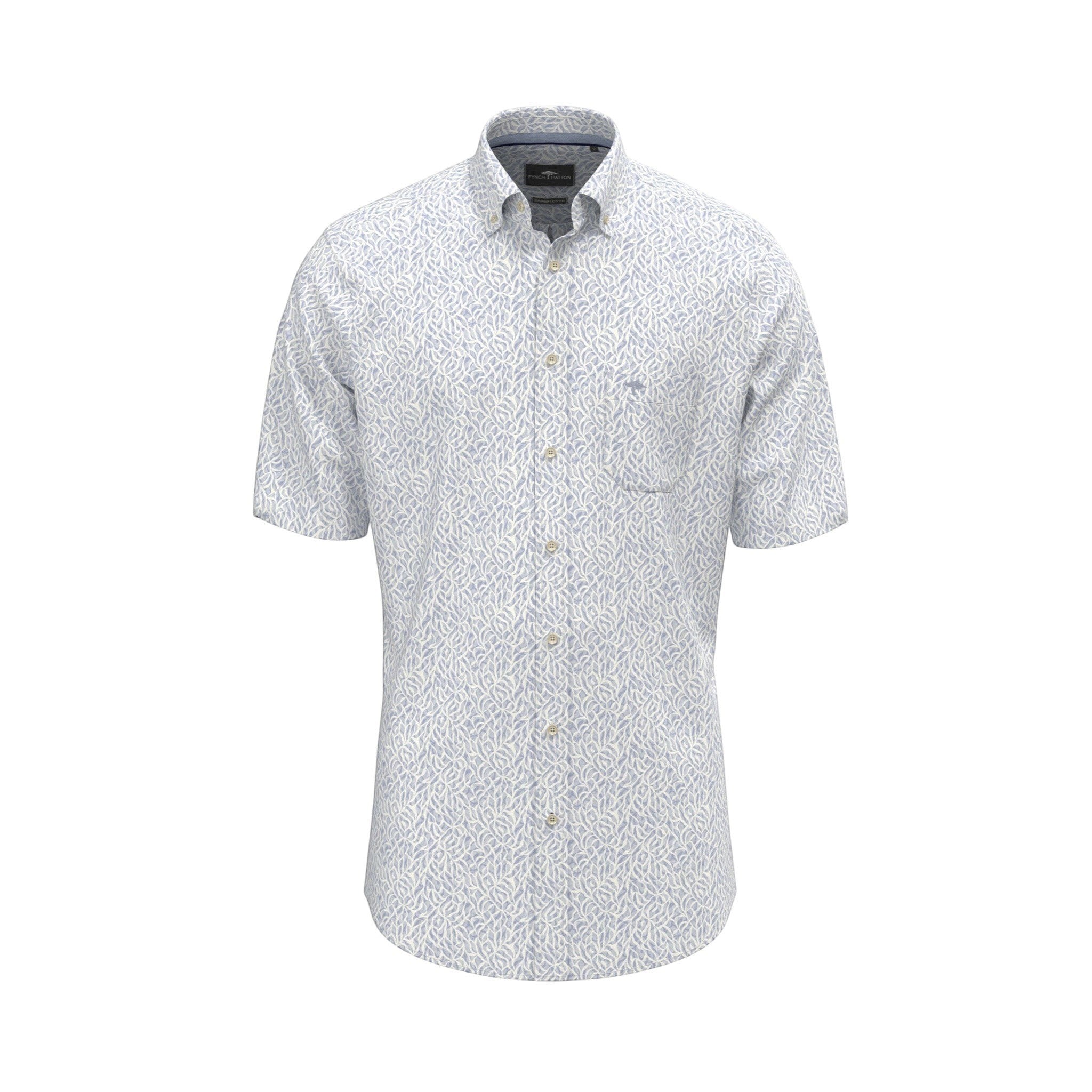 Fynch-Hatton Men's Regular Short Sleeve Casual Shirt - Summer Slub – New Breeze - Wildvine Clothing, Spalding, Lincolnshire