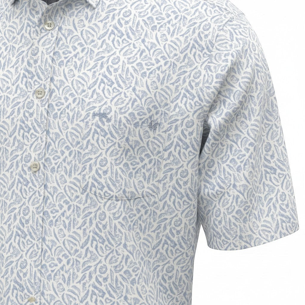 Fynch-Hatton Men's Regular Short Sleeve Casual Shirt - Summer Slub – New Breeze - Wildvine Clothing, Spalding, Lincolnshire