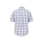 Fynch-Hatton Men's Regular Short Sleeve Casual Shirt - Slub Check– Aubergine - Wildvine Clothing, Spalding, Lincolnshire