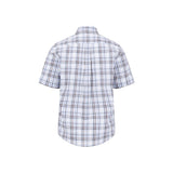Fynch-Hatton Men's Regular Short Sleeve Casual Shirt - Slub Check– Aubergine - Wildvine Clothing, Spalding, Lincolnshire