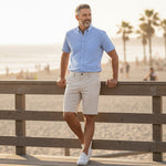 Fynch-Hatton - Mens Shorts - Summer Stretch Bermuda - Stone - Wildvine Clothing, Spalding, Lincolnshire