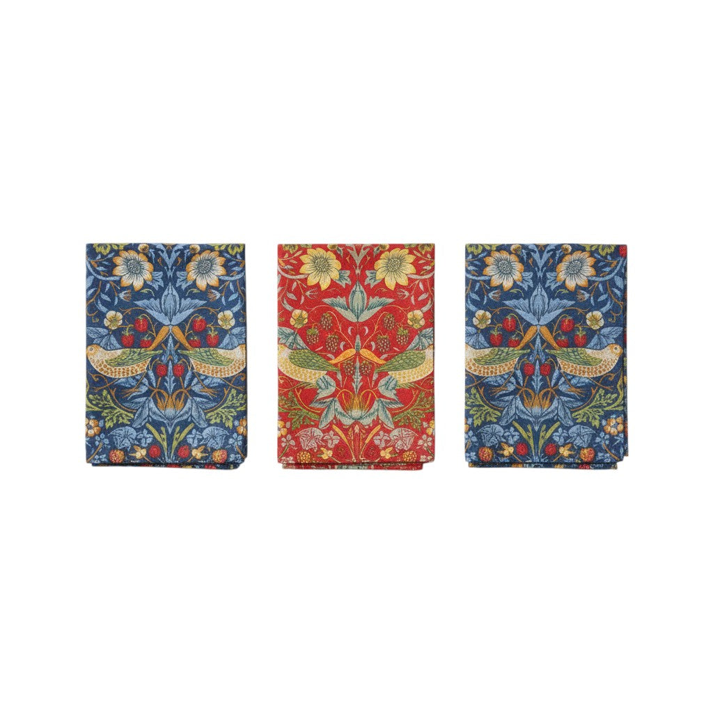 Le Chateau - Mens - Luxury Handkerciefs - W Morris Strawberry Thief Pocket Sq - Wildvine Clothing, Spalding, Lincolnshire