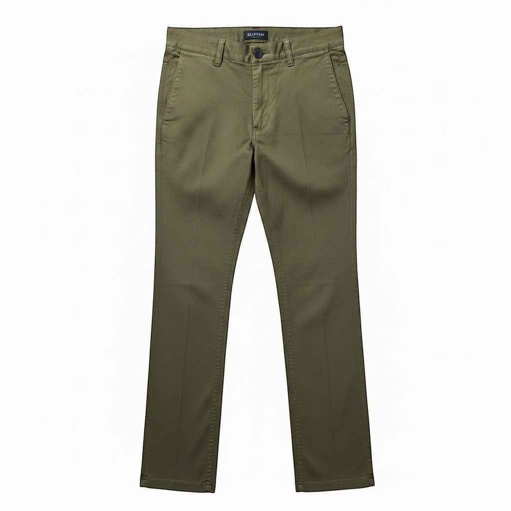 Gurteen - Mens - Stretch Chino - Longford - Thyme / Olive - 1223 021 - Wildvine Clothing, Spalding, Lincolnshire