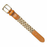 Dents - Mens Belt - Stretch Elastic Webbing Belt - Camel / Ivory - Wildvine Clothing, Spalding, Lincolnshire