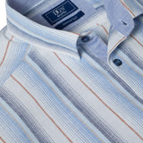 DG's Drifter Mens - Regular Short Sleeved Casual Shirt - Whte/Blue 14783SS - 24 - Wildvine Clothing, Spalding, Lincolnshire