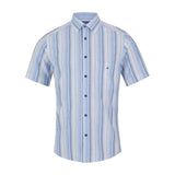 DG's Drifter Mens - Regular Short Sleeved Casual Shirt - Whte/Blue 14783SS - 24 - Wildvine Clothing, Spalding, Lincolnshire