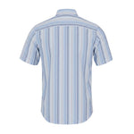 DG's Drifter Mens - Regular Short Sleeved Casual Shirt - Whte/Blue 14783SS - 24 - Wildvine Clothing, Spalding, Lincolnshire