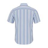 DG's Drifter Mens - Regular Short Sleeved Casual Shirt - Whte/Blue 14783SS - 24 - Wildvine Clothing, Spalding, Lincolnshire