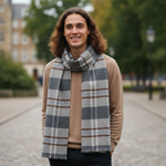 DG's Drifter Mens - Scarf - Tartan - Muted Brown / Grey - 59004 43 - Wildvine Clothing, Spalding, Lincolnshire