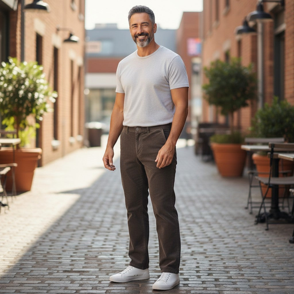 DG’s Drifter - Mens - “Deacon” Cord Trousers – Taupe / Mink - Wildvine Clothing, Spalding, Lincolnshire