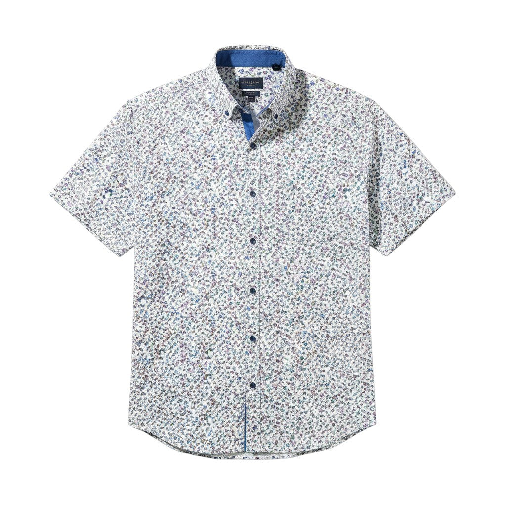 Gurteen - Mens - Seville - Modern Fit / Short Sleeved - Vine print - 51048 936 - Wildvine Clothing, Spalding, Lincolnshire