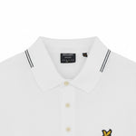 Lyle & Scott - Mens Fine Tipped Polo Shirt - White/Everglade - SP2402V Y162 - Wildvine Clothing, Spalding, Lincolnshire