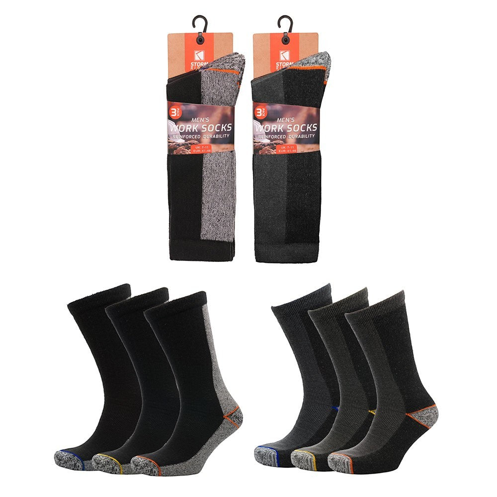 Jackdaw - Mens Work Socks - (3 pairs) - Wildvine Clothing, Spalding, Lincolnshire