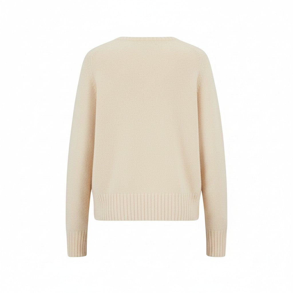 Fynch-Hatton - Ladies Pullover - O-Neck Merrino Wool - Milk 122 - Wildvine Clothing, Spalding, Lincolnshire