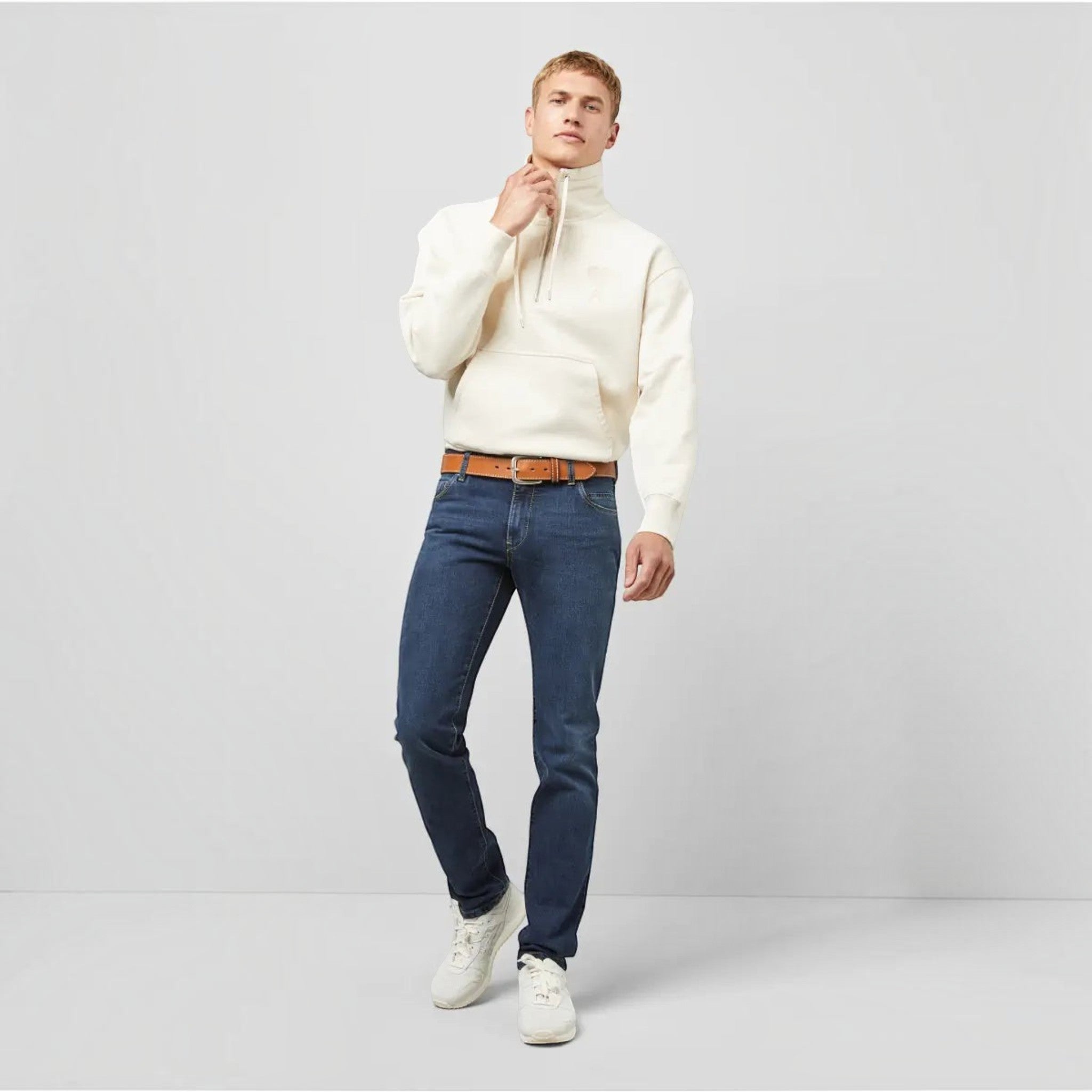 MEYER M5 Mens Jeans – 9-6207 18 Slim Cross Denim – Modern Fit - Overdyed Blue - Wildvine Clothing, Spalding, Lincolnshire