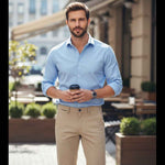 MEYER M5 Mens Chino – 9-6001 Soft Stretch Cotton Chinos – Modern Fit - Beige - Wildvine Clothing, Spalding, Lincolnshire