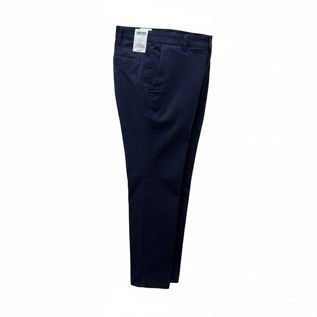 MEYER Silverstone Mens Trousers – 2-5625 18 - 5 Pocket Luxury Chinos - Modern Fit – Navy