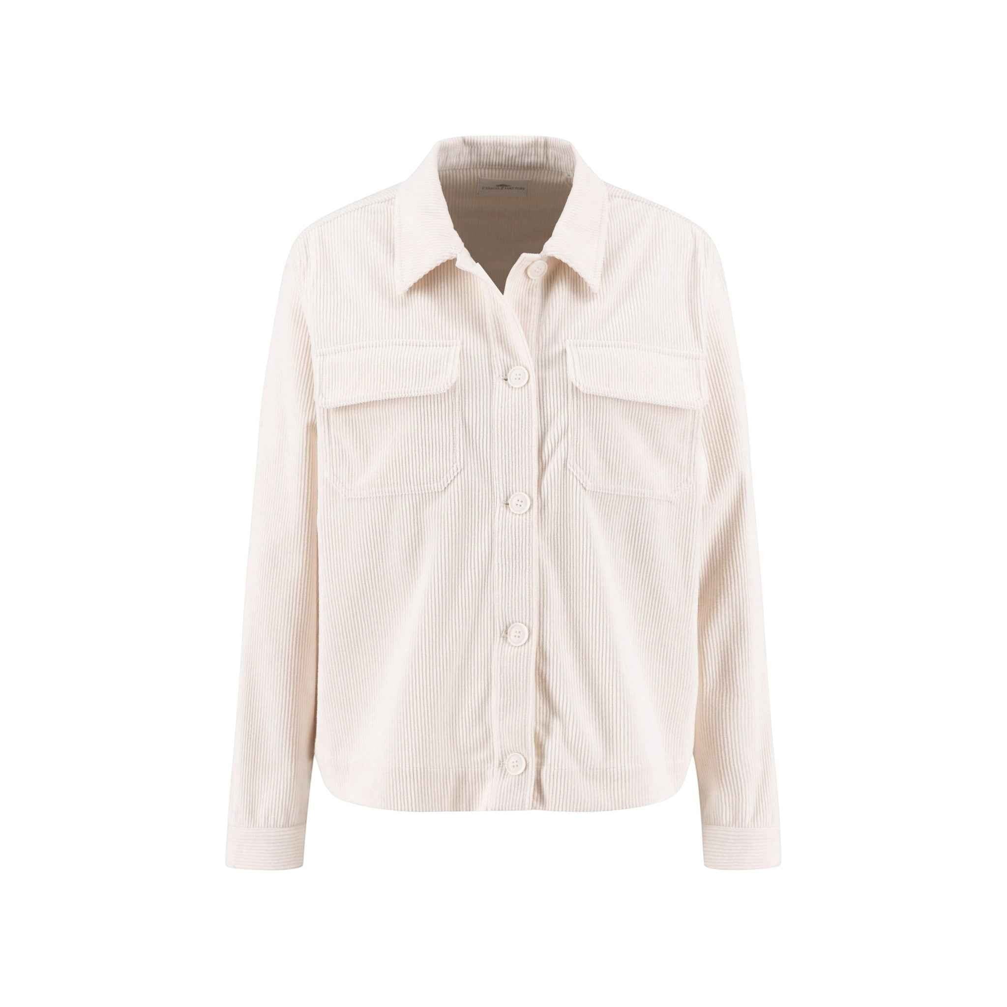 Fynch-Hatton - Ladies Overshirt - Corduroy - Milk 122 - Wildvine Clothing, Spalding, Lincolnshire