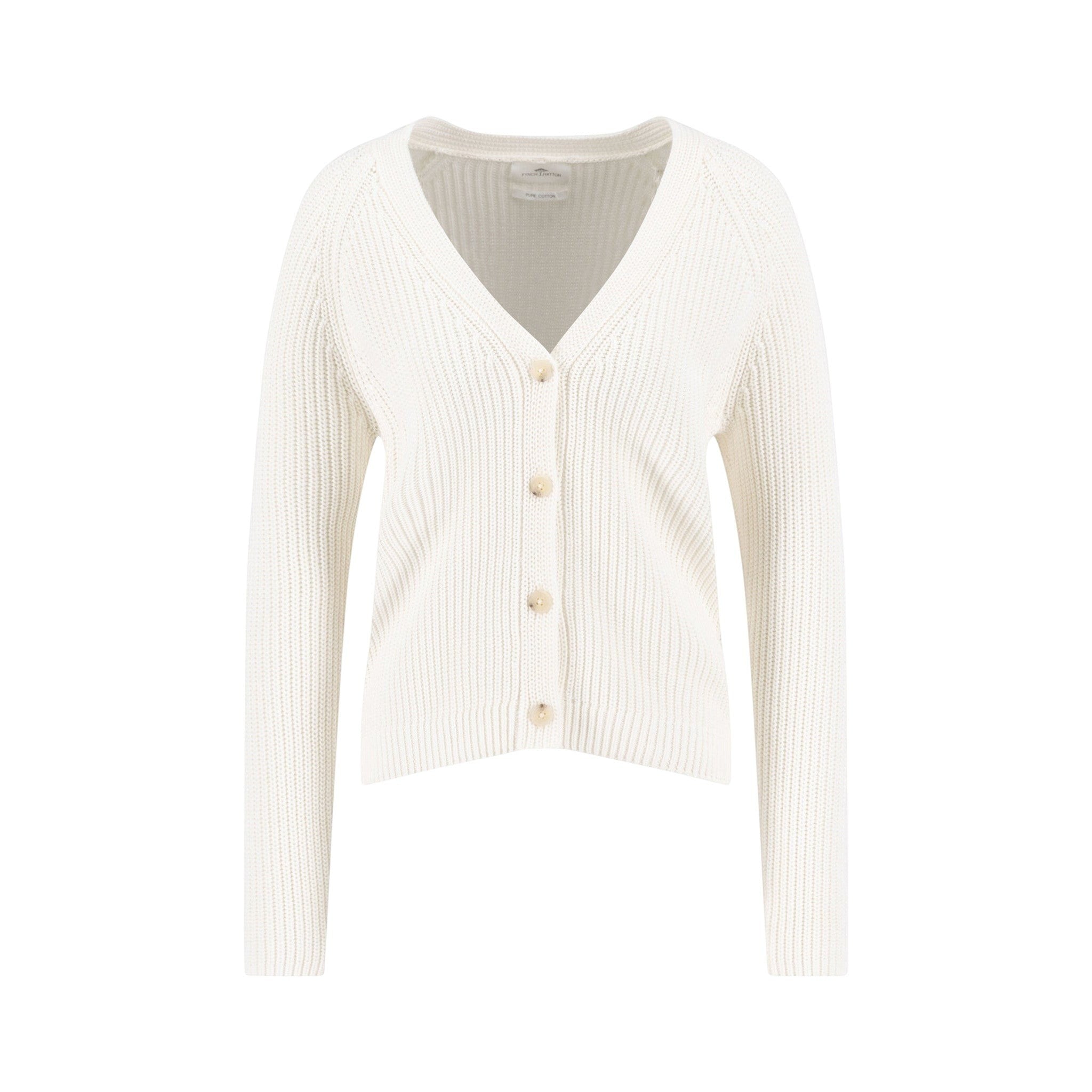 Fynch-Hatton - Ladies Cardigan Cotton - Milk 122 - Wildvine Clothing, Spalding, Lincolnshire