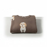 Wild Flower - Ladies - Dog Print Jumper - Mocca - Wildvine Clothing, Spalding, Lincolnshire