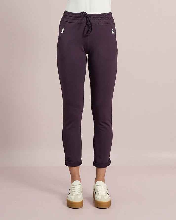 D.E.C.K By Decollage - Zip Pocket Joggers- Mulberry - Wildvine Clothing, Spalding, Lincolnshire