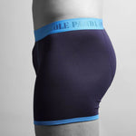 Swole Panda - Mens Bamboo Boxers - Navy / Blue Band - Wildvine Clothing, Spalding, Lincolnshire