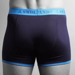 Swole Panda - Mens Bamboo Boxers - Navy / Blue Band - Wildvine Clothing, Spalding, Lincolnshire