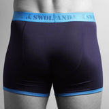 Swole Panda - Mens Bamboo Boxers - Navy / Blue Band - Wildvine Clothing, Spalding, Lincolnshire