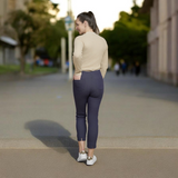 Pinns - Ladies - Slim Leg Bengaline Ankle Grazer with Back Split - Slub Denim 302CT - Wildvine Clothing, Spalding, Lincolnshire