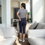 Pinnns - Ladies - Bengaline Crop Trousers With Pockets - Navy - 226C - Wildvine Clothing, Spalding, Lincolnshire