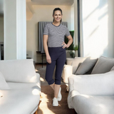 Pinnns - Ladies - Bengaline Crop Trousers With Pockets - Navy - 226C - Wildvine Clothing, Spalding, Lincolnshire